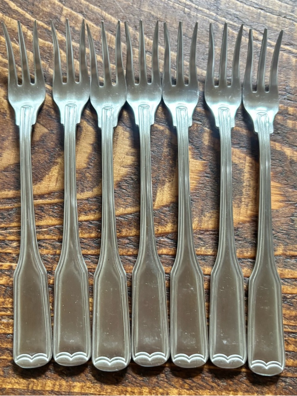 Orleans Silver Stainless Cocktail Forks - Set of 7